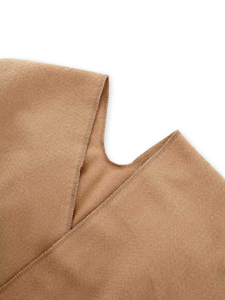 Cappotto con nappe a righe poncho antivento anni '50