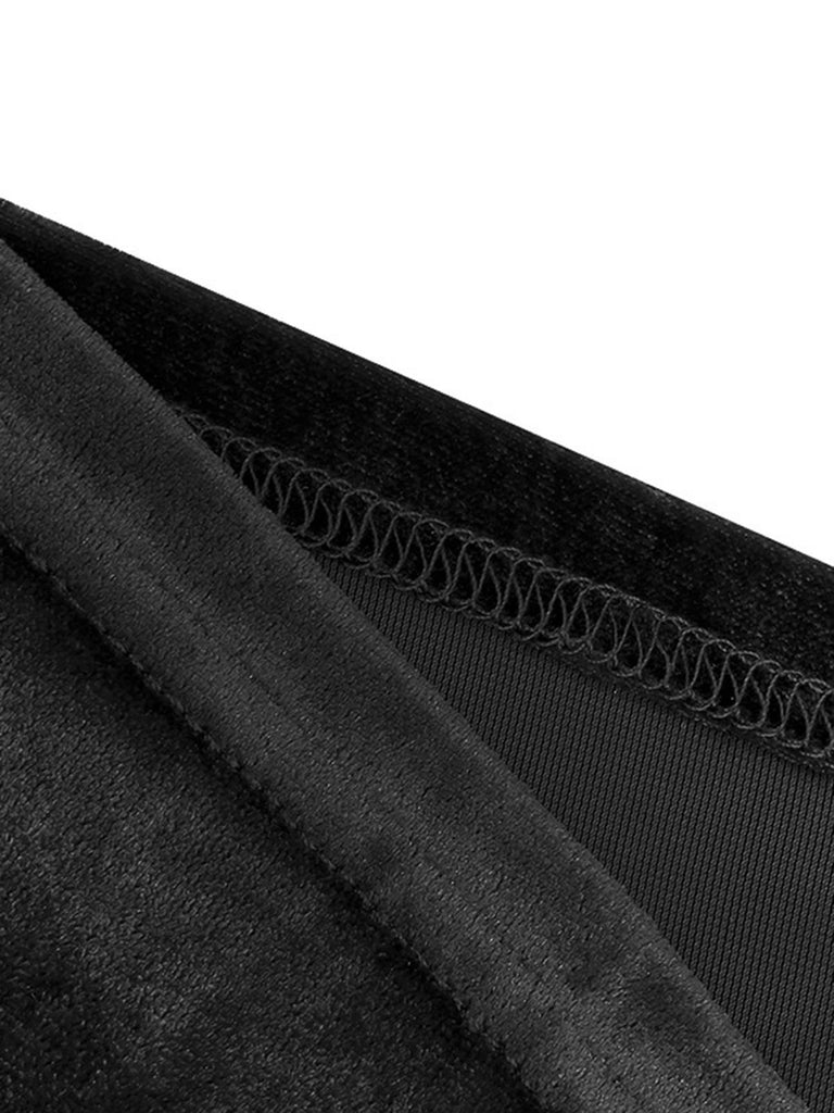 Abito in velluto con scollo quadrato anni '50