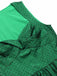 Abito patchwork a rete a pois verde anni '50