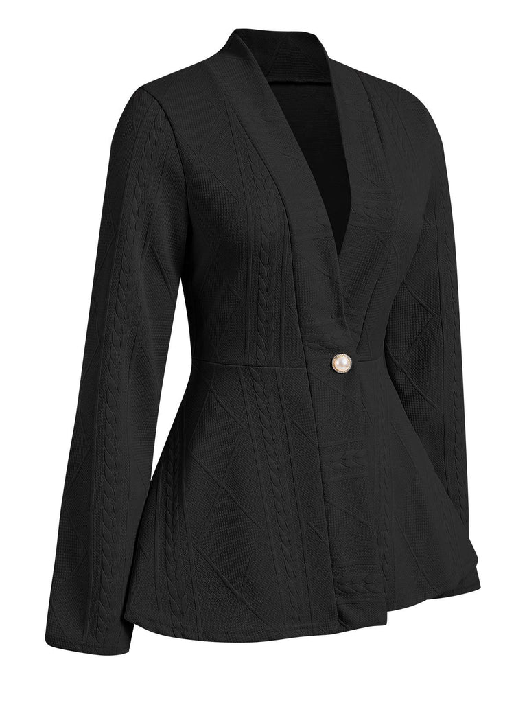 Cappotto a maniche lunghe svasato in vita bottoni anni '60