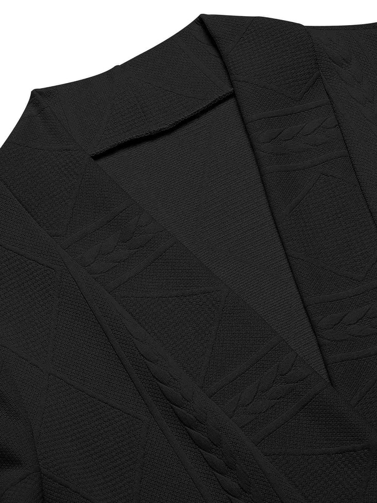 Cappotto a maniche lunghe svasato in vita bottoni anni '60