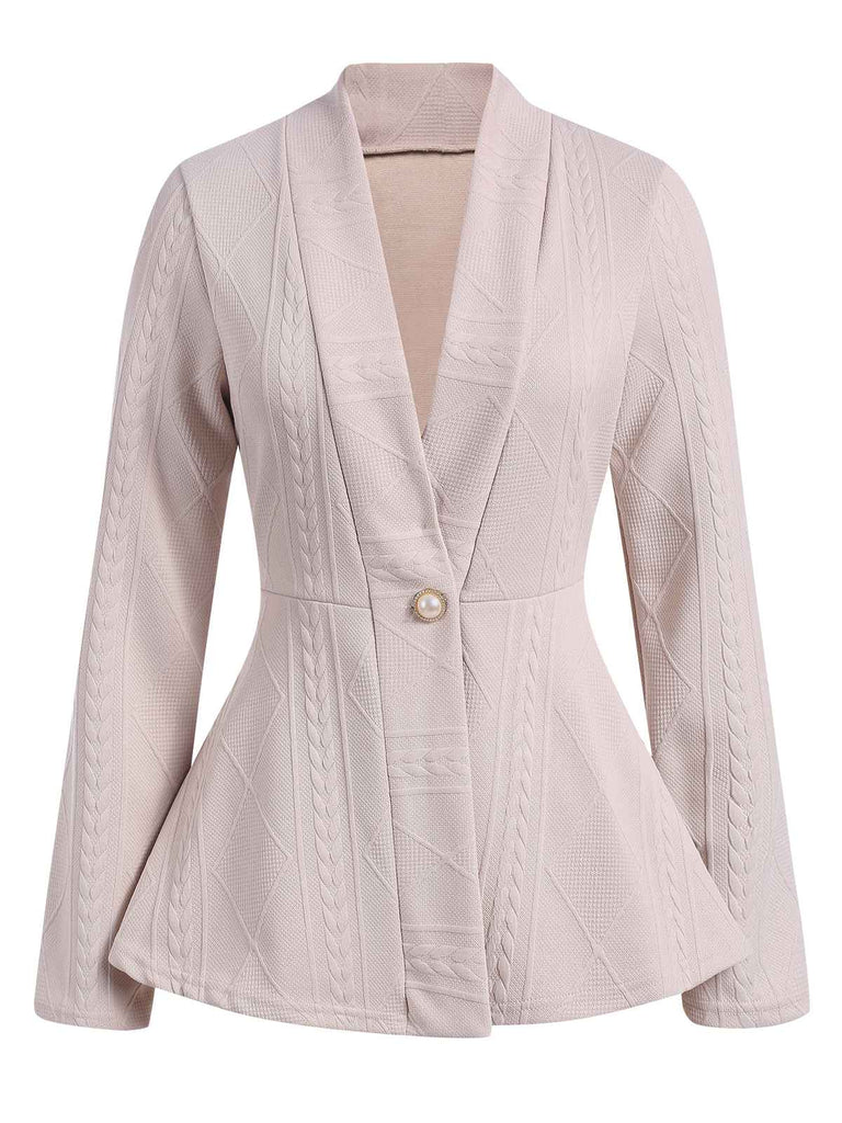 Cappotto a maniche lunghe svasato in vita bottoni anni '60