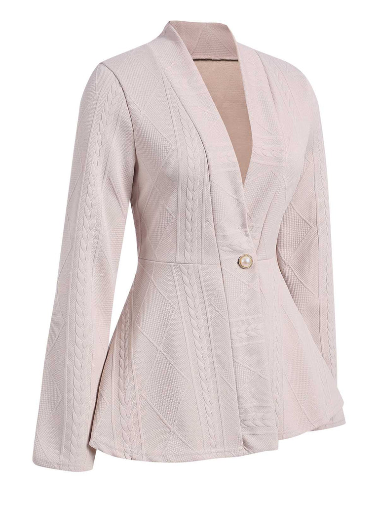 Cappotto a maniche lunghe svasato in vita bottoni anni '60