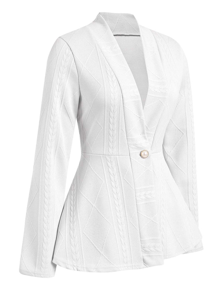 Cappotto a maniche lunghe svasato in vita bottoni anni '60