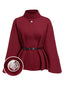 Cappotto con cintura bordeaux anni '60