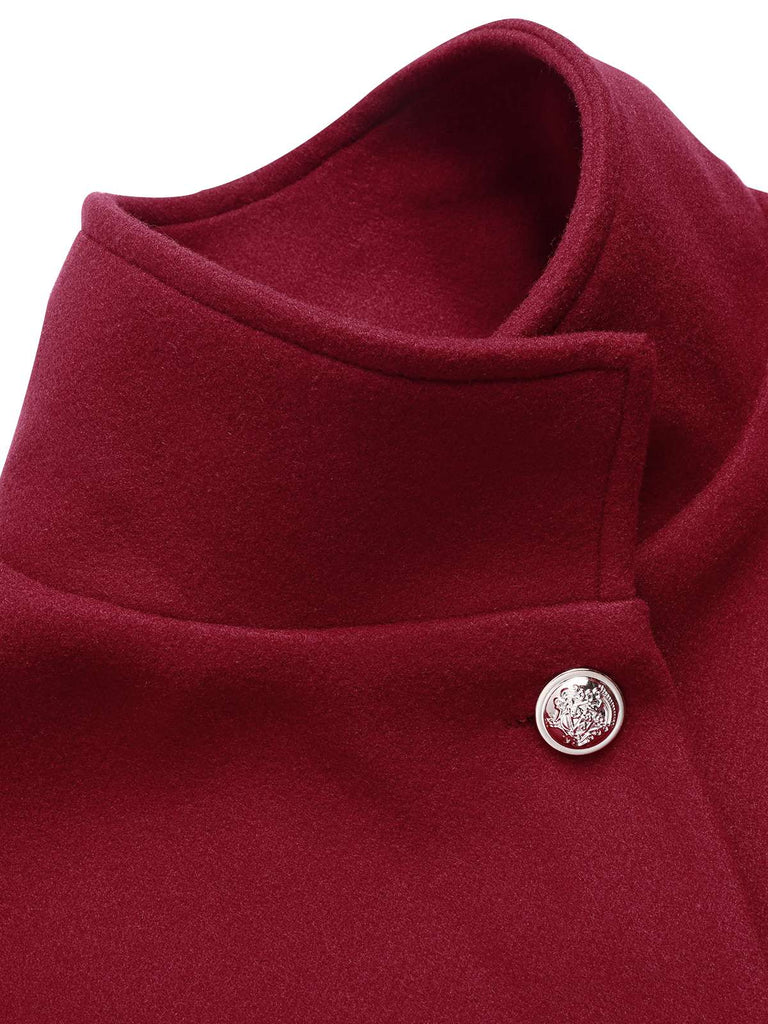 Cappotto con cintura bordeaux anni '60