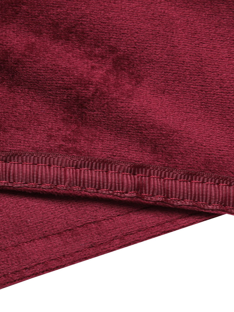 Cappotto lungo in pelle scamosciata revers bordeaux anni '30