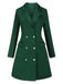 Cappotto doppiopetto tinta unita verde anni '40