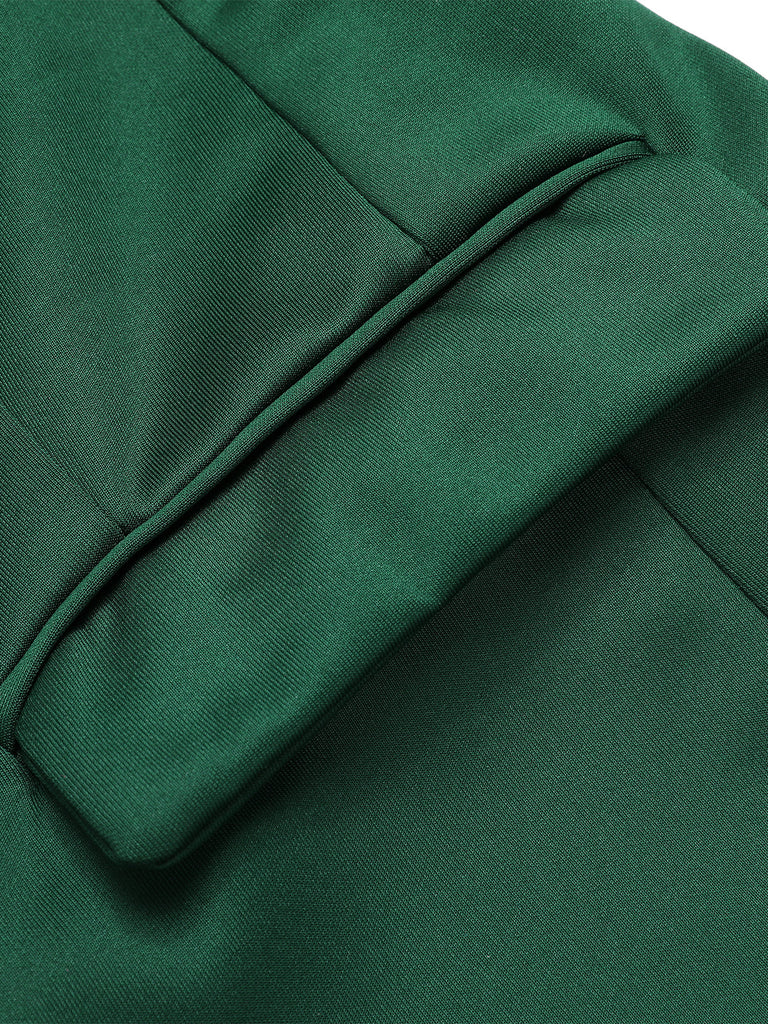 Cappotto doppiopetto tinta unita verde anni '40