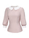 2PCS Camicetta rosa e abito grigio colorblock anni '40