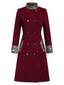Cappotto leopardati con bottoni patchwork bordeaux anni '40