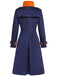 Cappotto patchwork con bottoni blu navy anni '40