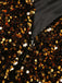 Abito con glitter oro patchwork nero anni '50