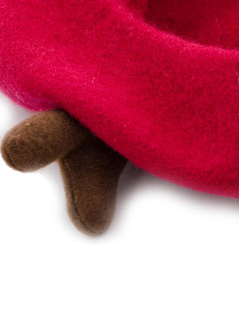 Berretti in lana retrò con corna di cervo