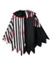 Mantello da clown horror Halloween in bianco e nero anni '50