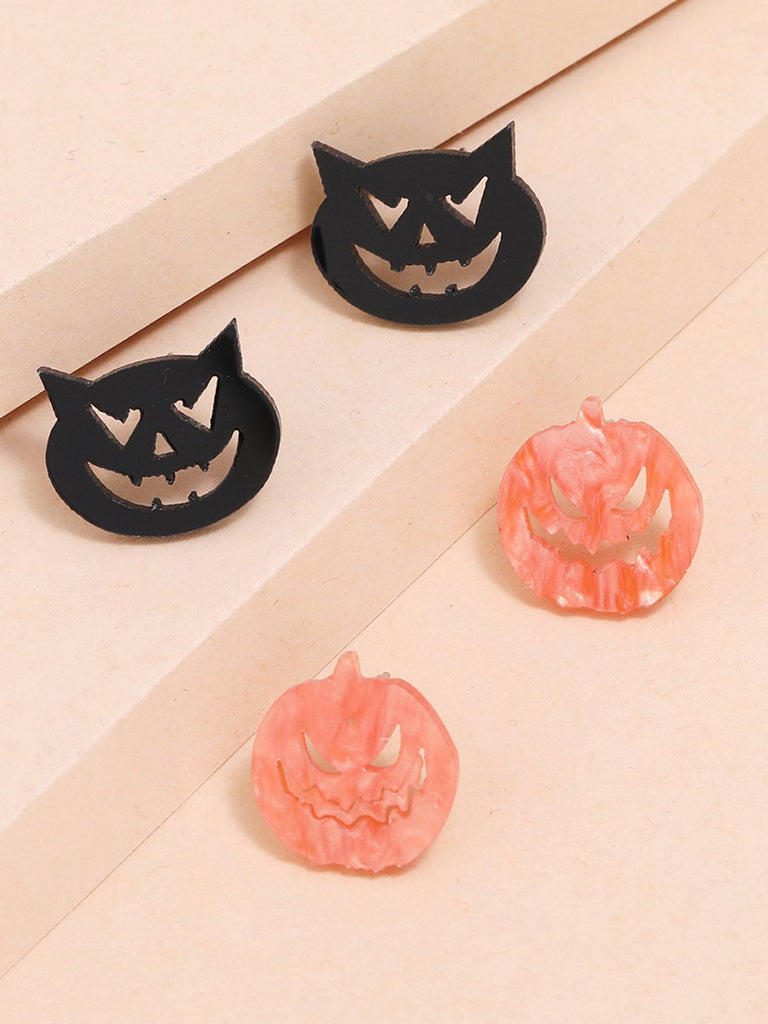 Orecchino demone zucca di Halloween retrò