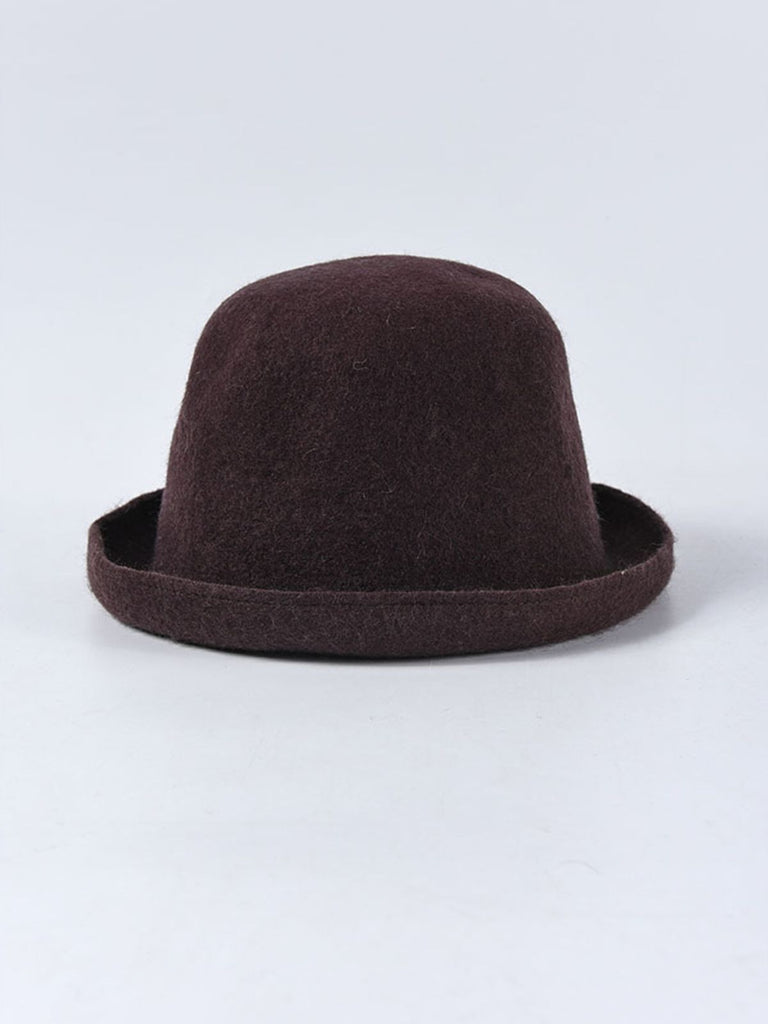 Cappello da pescatore in lana tinta unita retrò