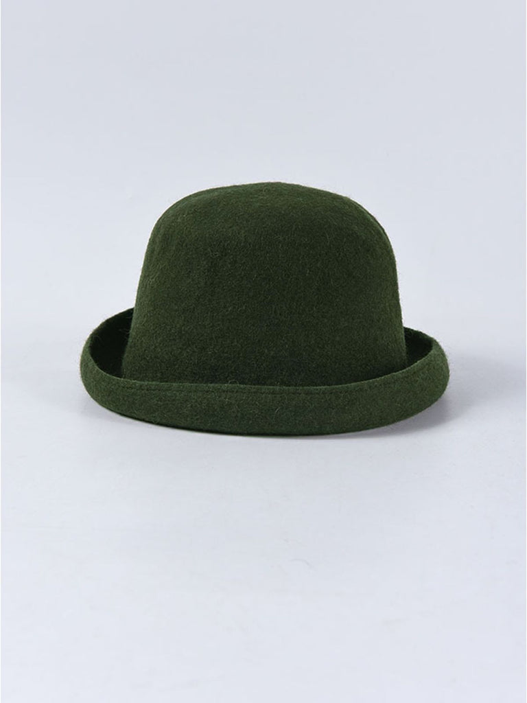 Cappello da pescatore in lana tinta unita retrò