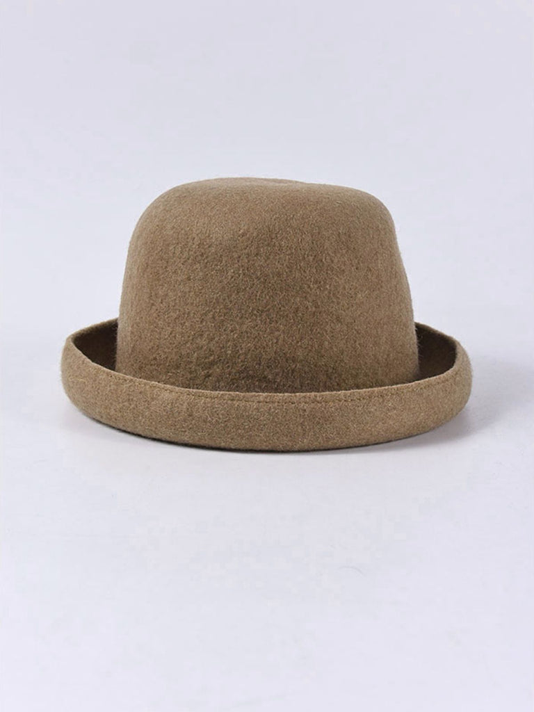 Cappello da pescatore in lana tinta unita retrò