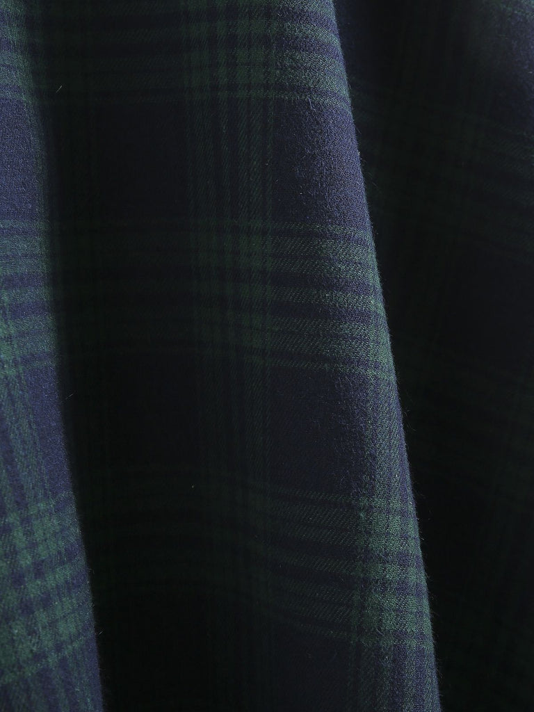 Abito a quadri con cintura e bottoni anni '50