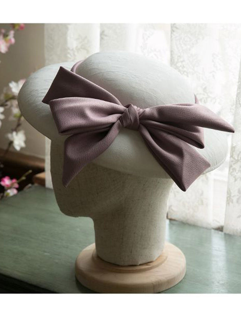 Cappello da sposa Retrò con fiocco rosa