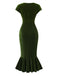 [Prevendita] Abito a sirena in velluto con scollo a V verde anni '30