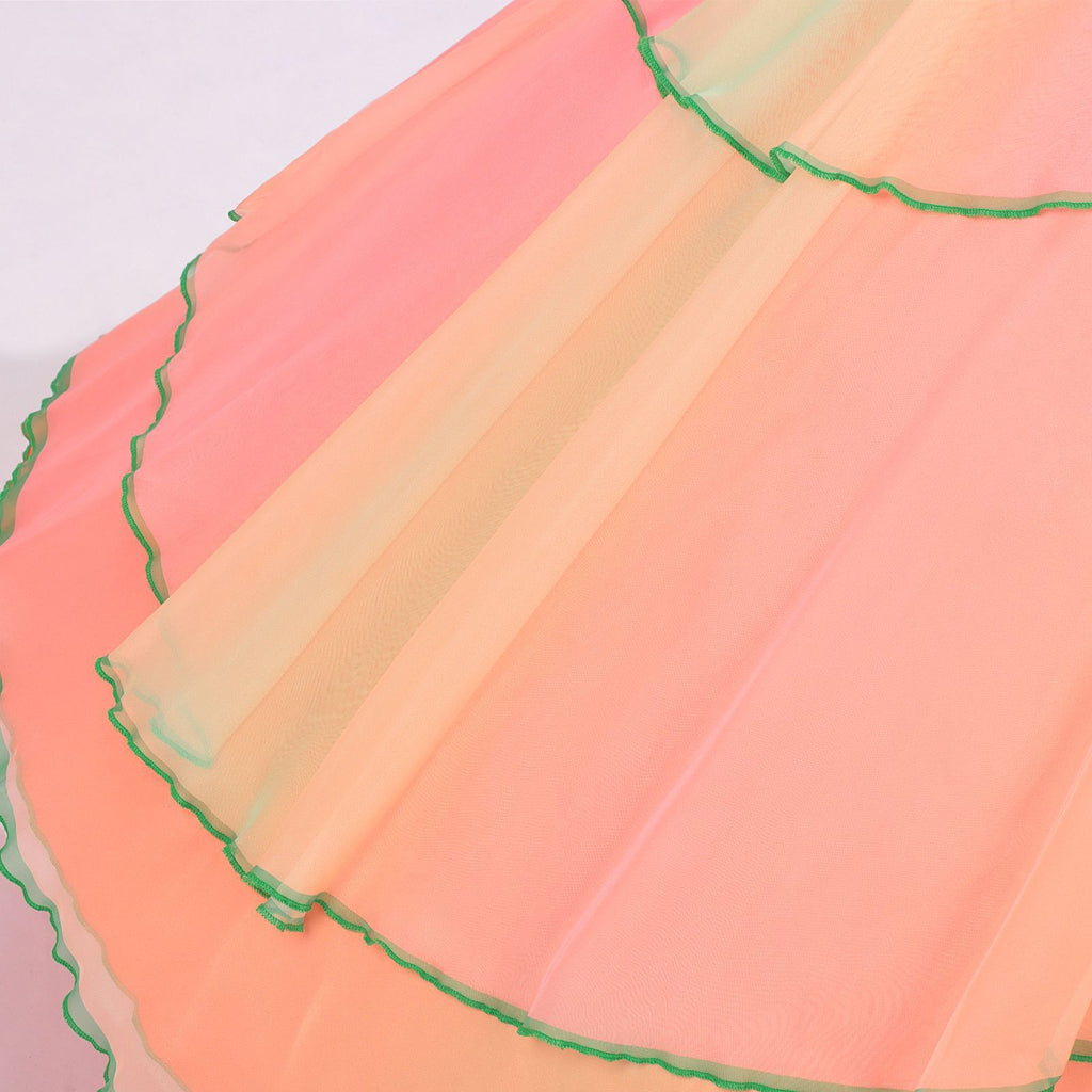 2PCS Top e gonna Glinda della strega cattiva rosa anni '70