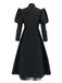 Abito da strega floreale ispirato a Wicked nero anni '40