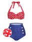 Costumi bikini scollo all'americana e pois retrò anni '50