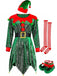Costume da elfo natalizio con paillettes verde anni '50