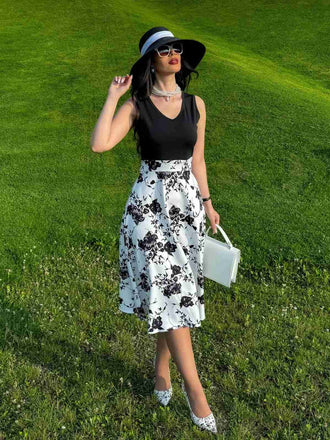 Vestito Swing Floreale anni '50