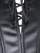Corsetto in pizzo gotico in pelle nero steampunk