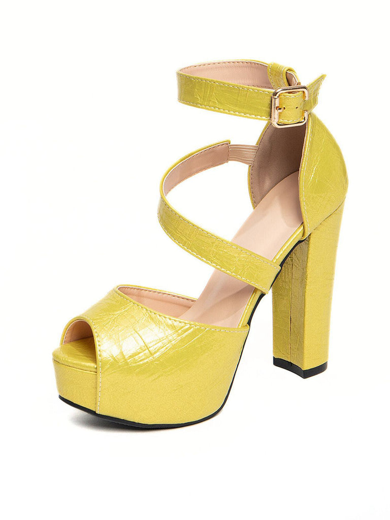 Scarpe con tacco alto in pelle sintetica San Valentino