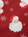 Abito con scollo a V e cintura di Babbo Natale rosso anni '50