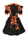 Abito con volant a forma di zucca fantasma Halloween anni '50