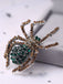 Spilla retrò con strass a forma di ragno di Halloween