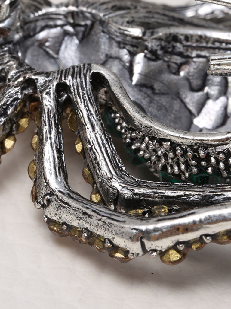 Spilla retrò con strass a forma di ragno di Halloween