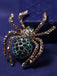 Spilla retrò con strass a forma di ragno di Halloween