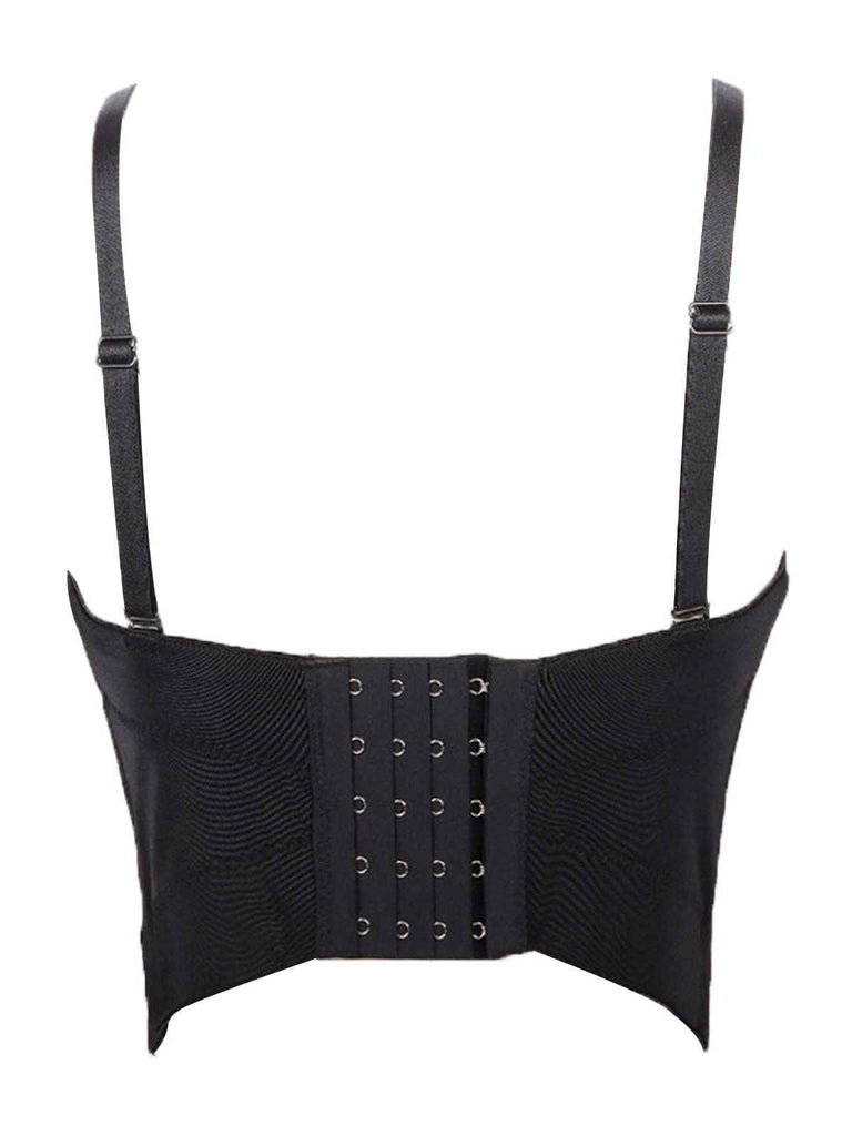 Top corsetto perle di strass  con spalline sottili anni '70
