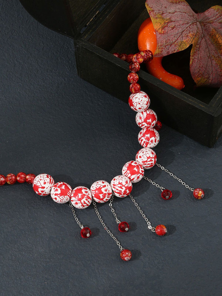 Collana gotica con sangue bianco di Halloween
