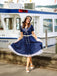 Abito doppiopetto in stile marinaio blu scuro anni '50