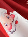 Abito con scollo a V e cintura di Babbo Natale rosso anni '50