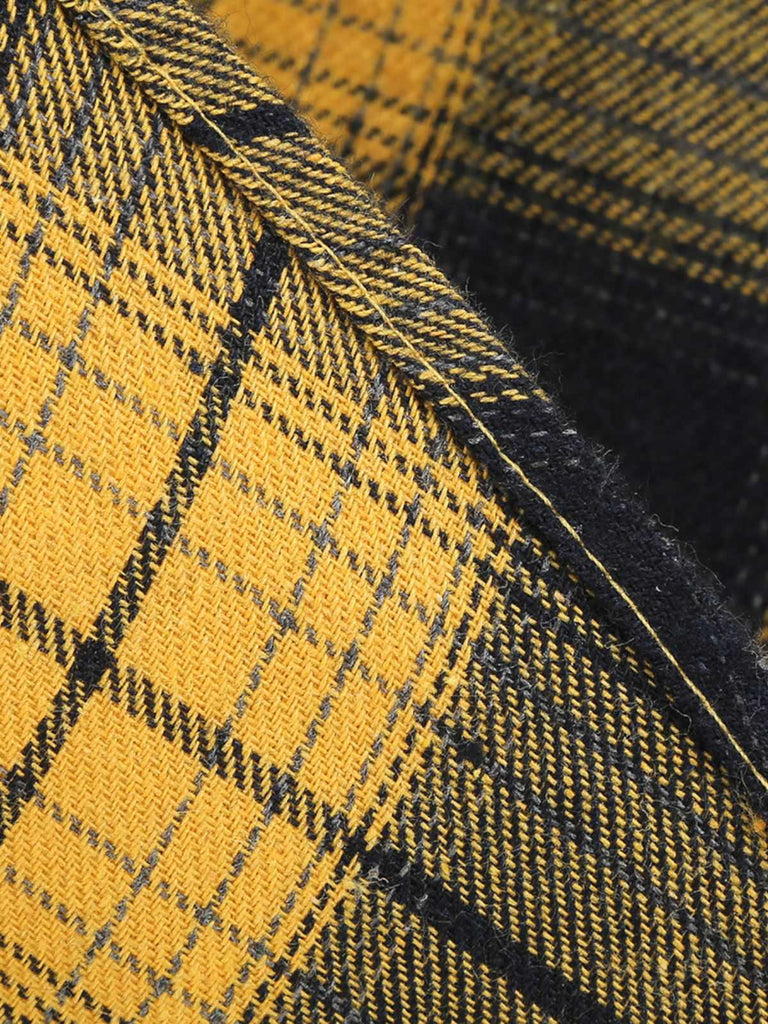 Abito a ruota a quadri con scollo a V anni '50