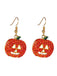 Orecchini a forma di zucca con smorfia e strass Halloween
