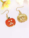 Orecchini a forma di zucca con smorfia e strass Halloween