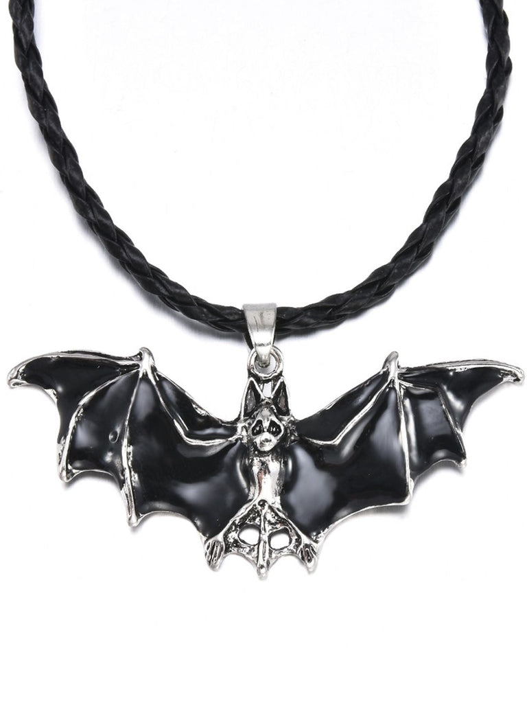 Collana pipistrello di Halloween retrò nero
