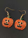 Orecchini a forma di zucca con smorfia e strass Halloween