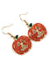 Orecchini a forma di zucca con smorfia e strass Halloween