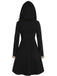 Cappotto con fibbia solida e rifiniture in pelliccia anni '50