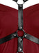 Abito gotico a maniche svasate patchwork bordeaux anni '70